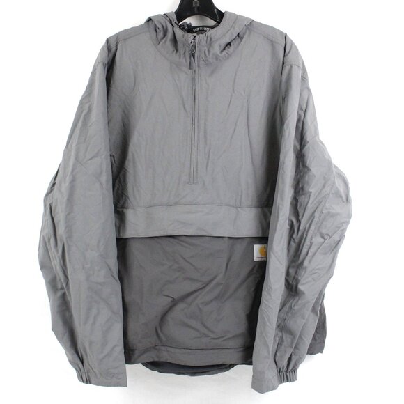 Carhartt Rain Defender Quarter-Zip Loose Fit Anorak Jacket in Grey Size L - NWOT - Picture 1 of 8